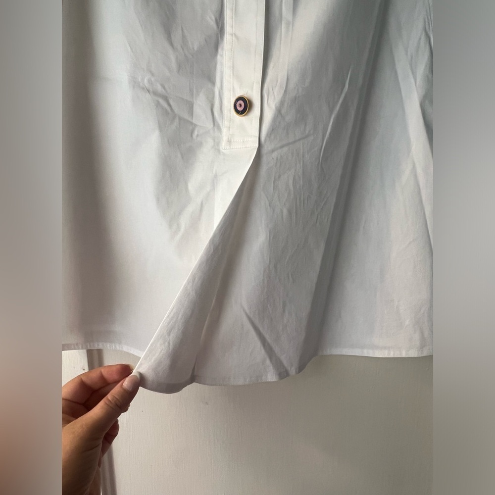 Tory Burch Crisp Cotton Poplin Tunic 4 - Picture 8 of 11